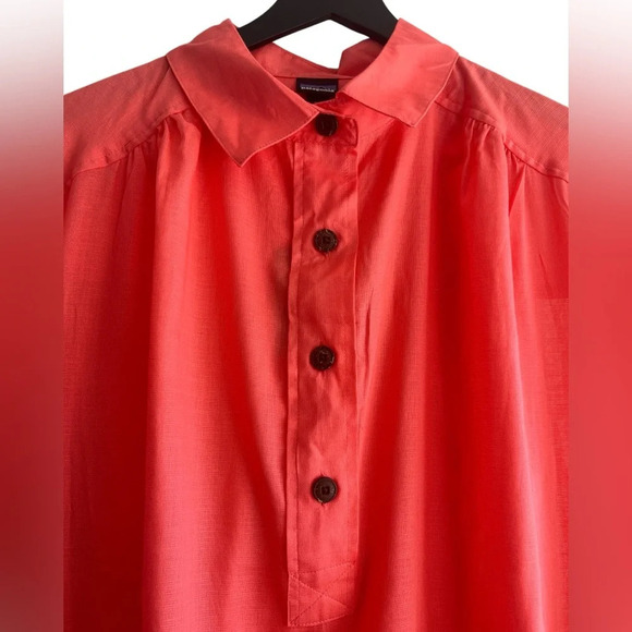 NEW Ladies Patagonia Crepe Open Weave Short Sleeve Knee Length Coral Dress, XS - Picture 5 of 8